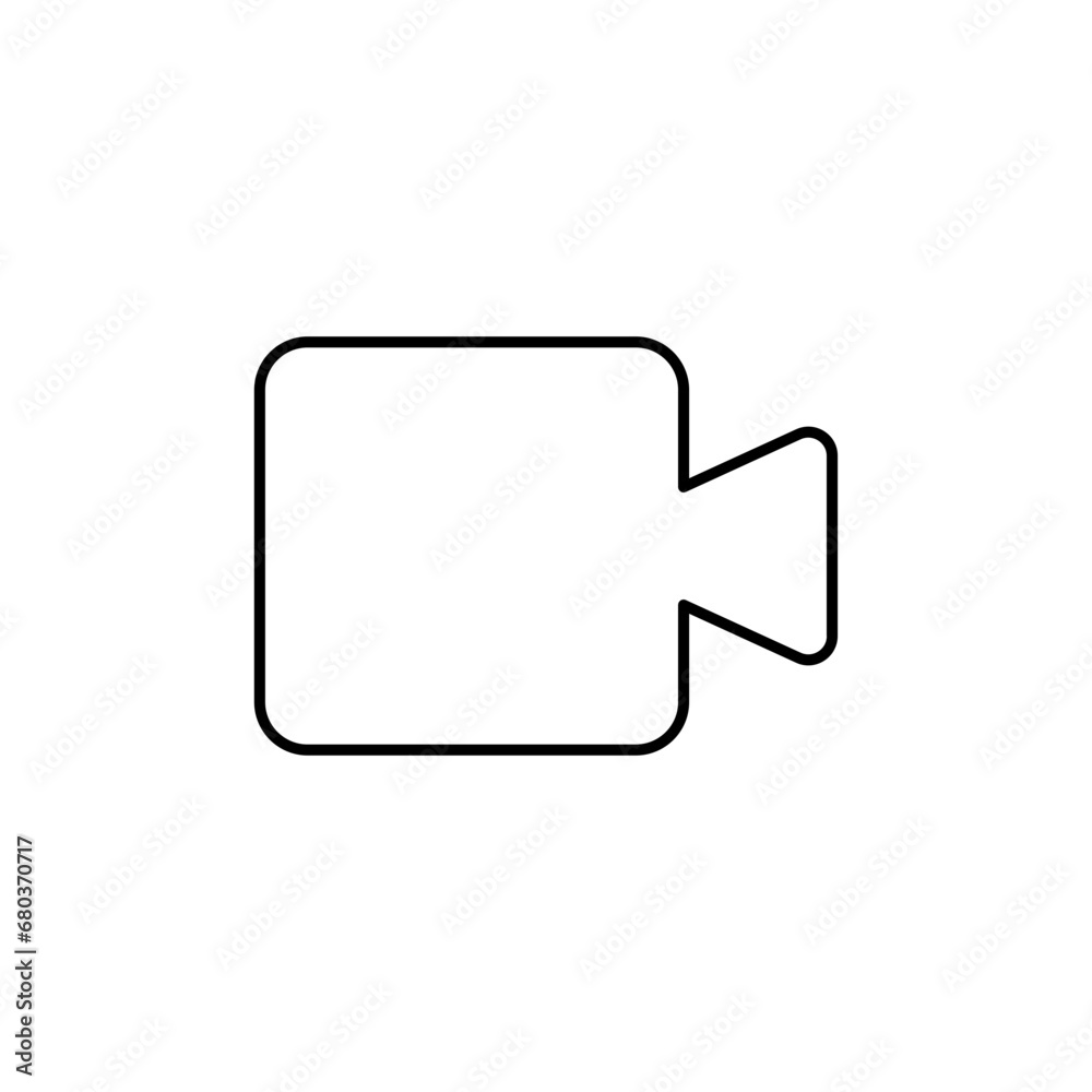 Poster camera video icon. video camera icon button for streaming , facetime icons video call symbol. cinema