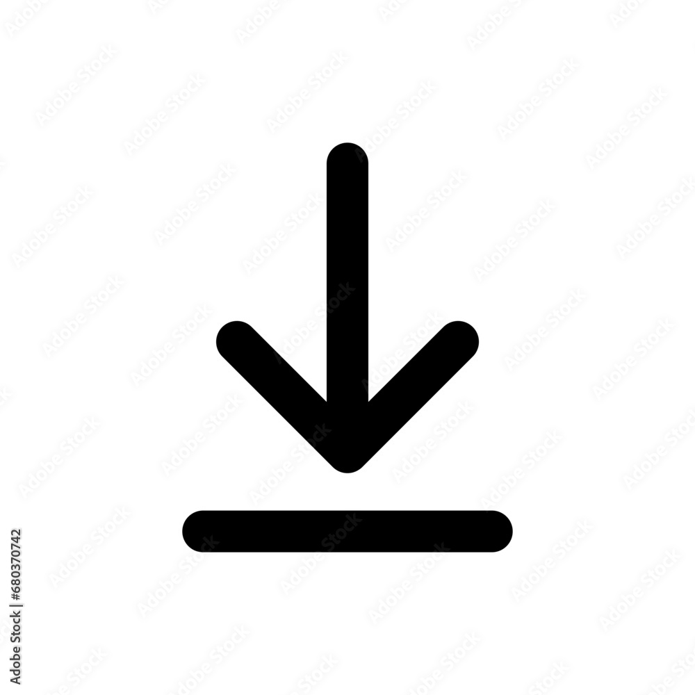Poster download icon, download button - save file icon, import data storage icon button. web vector icon