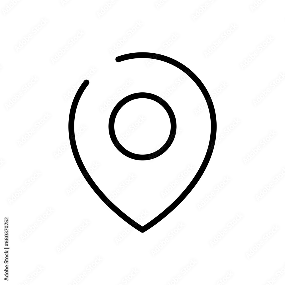 Poster location icon set, map pin place marker. location pointer icon symbol in flat style. location pin li