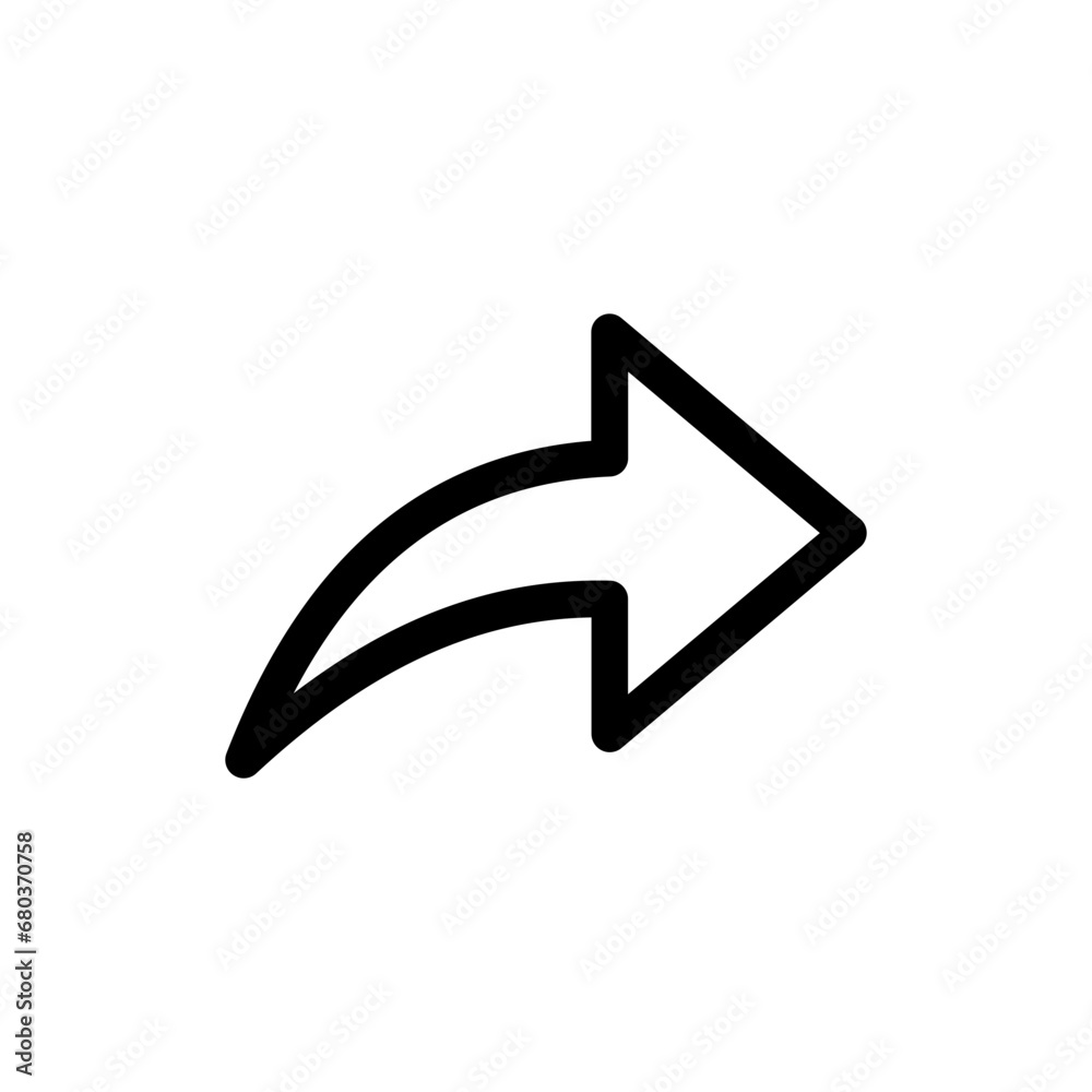 Poster share arrow icon sign reply send forward icons button. web vector icon