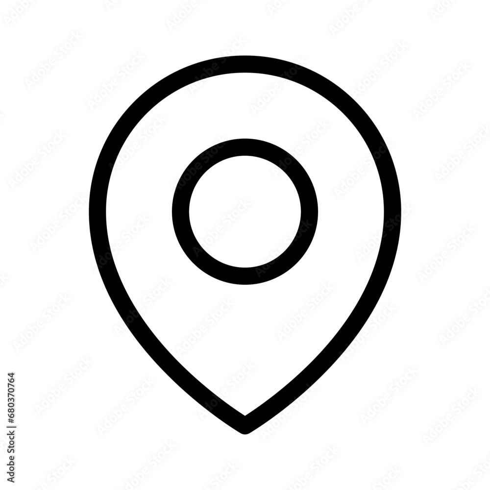 Leinwandbilder Location icon set, Map pin place marker. location pointer icon symbol in flat style. Location pin line icon, Navigation sign. web vector icon