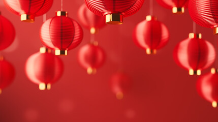 Fototapeta premium Chinese new year red lantern pictures 
