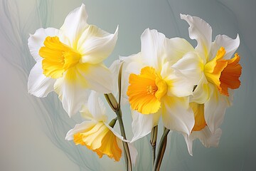 Dazzling Daffodils: Capturing the Vibrant Colors of Spring in a Sunny Daffodil Photo