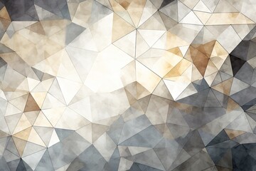 Dazzling Vintage Abstract Mosaic Illustration in Shades of Grey
