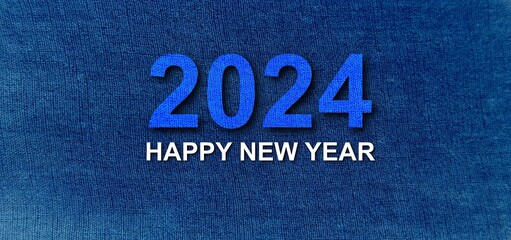 Fototapeta na wymiar Happy new year 2024 beautiful and colorful text design
