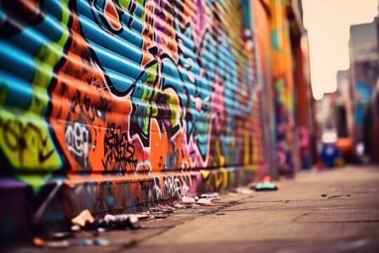 Graffiti in a bad area of the city.