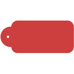 Digital png illustration of red label with copy space on transparent background