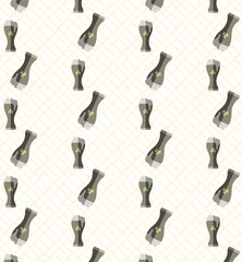 Digital png illustration of colourful pattern of glasses of beer on transparent background
