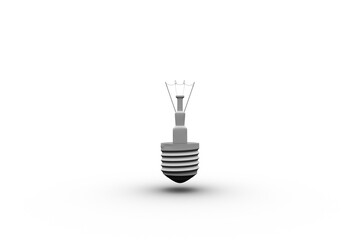 Digital png illustration of white bulb on transparent background