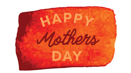 Digital png illustration of orange tag with happy mothers day text on transparent background