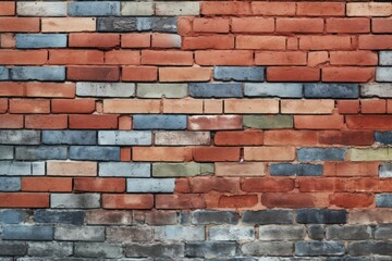 2D red brick wall texture background