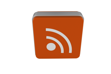 Digital png illustration of red 3d icon with wifi sign on transparent background