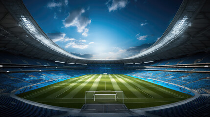 A Football stadium, Colossal and luminous.