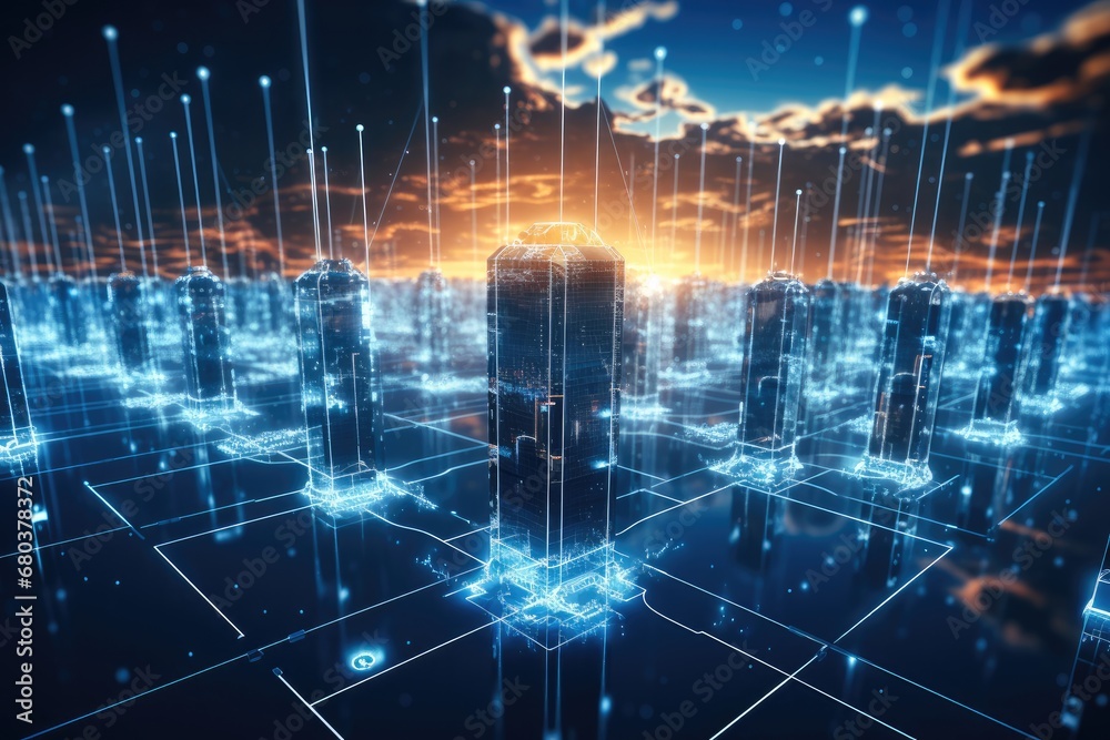 Poster the blockchain era, how decentralized technology is shaping the future.