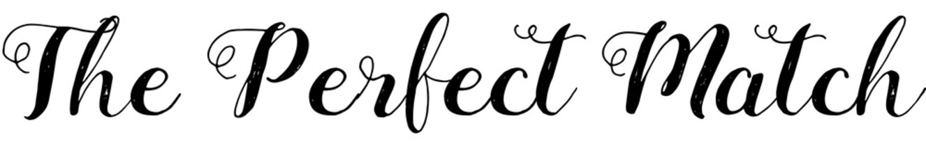 Digital png image of the perfect match text on transparent background