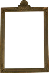 Digital png photo of frame of picture with copy space on transparent background