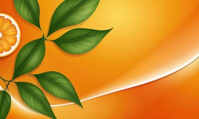 Fototapeta na wymiar Abstract Tangerine background with smooth lines
