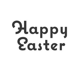 Digital png illustration of happy easter text on transparent background