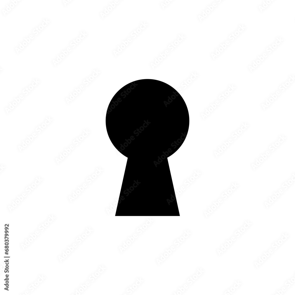 Poster Keyhole icon, Door key hole button. Lock icon set. privacy icon , secure private security icons - padlock icon button. web vector icon