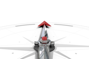 Digital png illustration of pointer of compass on transparent background