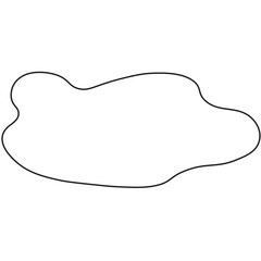 Digital png illustration of white abstract shape on transparent background