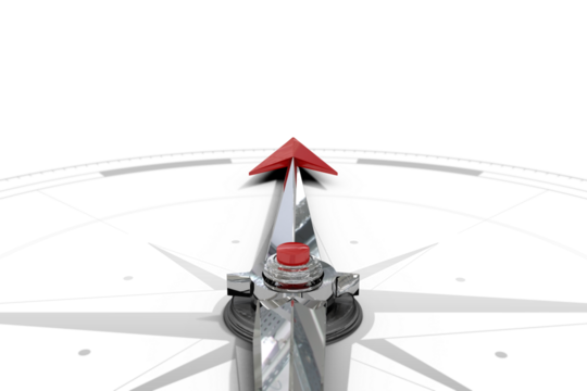 Digital png illustration of pointer of compass on transparent background