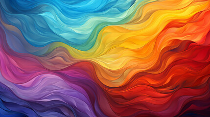 Obraz premium Banner_with_a_rainbow-colored_low_poly_design