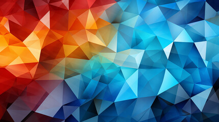 Fototapeta premium Banner_with_a_rainbow-colored_low_poly_design