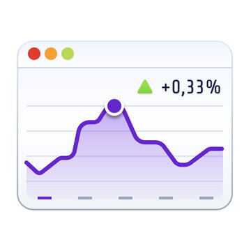 Stock graph vector icon