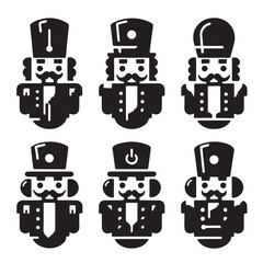 Nutcracker Icon Vector Illustration Classic Christmas Decor