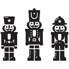 Nutcracker Icon Vector Illustration Classic Christmas Decor