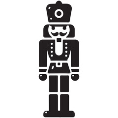 Nutcracker Icon Vector Illustration Classic Christmas Decor