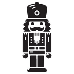 Nutcracker Icon Vector Illustration Classic Christmas Decor