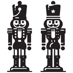 Nutcracker Icon Vector Illustration Classic Christmas Decor