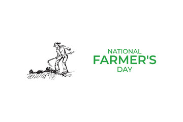 Happy farmer's day Indian kisan diwas