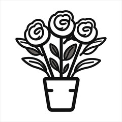 vector flower icon