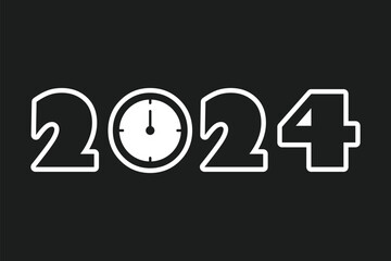 happy new year 2024 illustration