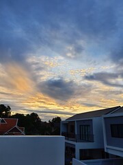 The beautiful morning sky of early winter