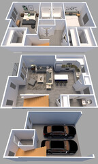 3D Floor Plan With Radaring.