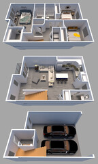 3D Floor Plan With Radaring.