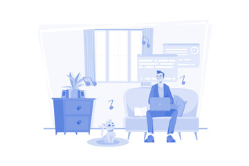 Work-Life Balance Illustration concept on white background