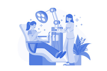 Girl Getting Dental Treatment