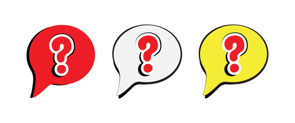 question mark on white backgroud	