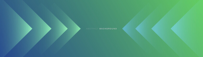 Abstract modern minimal triangle geometric on a blue and green background. Light texture simple geometric shape banner - obrazy, fototapety, plakaty