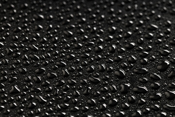 real photo of water droplets in shallow depth of field