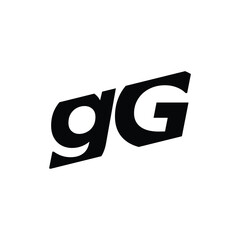GG brand monogram vector icon.
