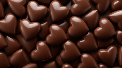Fototapeta premium Chocolate heart candies