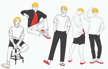 set person in pose for your illustrator project