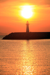 lighthouse at sunset