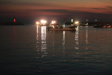 an evening at the harbor